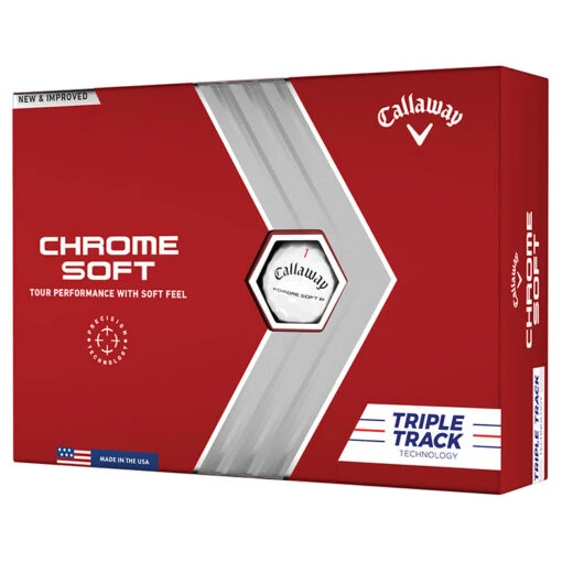 Callaway Chrome Soft Triple Track Golf Balls 6 Callaway Chrome Soft Triple Track Golf Balls -Golf Supplies Store Callaway 2022 Chrome Soft Triple Track Golf Balls White 1