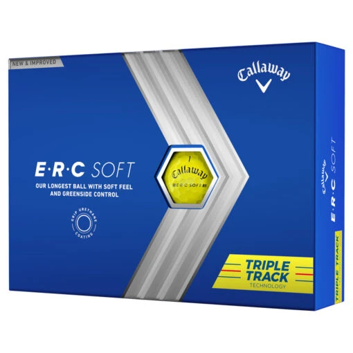 Callaway ERC Soft Triple Track Golf Balls 4 Callaway ERC Soft Triple Track Golf Balls -Golf Supplies Store Callaway ERC Soft Triple Track Golf Balls Yellow 1