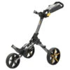 PowaKaddy Micra Golf Push Trolley -Golf Supplies Store PowaKaddy Micra Golf Push Trolley Gunmetal Yellow 1