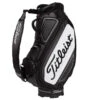 Titleist Golf Tour Staff Bag -Golf Supplies Store Titleist 2022 Golf Tour Staff Bag Black White 1