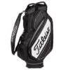Titleist Jet Black Premium StaDry Golf Cart Bag 1 Titleist Jet Black Premium StaDry Golf Cart Bag -Golf Supplies Store Titleist 2022 Tour Series Premium StaDry Cart Bag Black White 1
