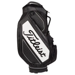 Titleist Jet Black Premium StaDry Golf Cart Bag 8 Titleist Jet Black Premium StaDry Golf Cart Bag -Golf Supplies Store Titleist 2022 Tour Series Premium StaDry Cart Bag Black White 3